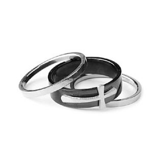 USD $ 2.99   Titanium Removable Steel Cross Pattern Ring,