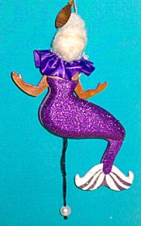 Jumping Jack Purple Mermaid Pull Ornament Katherines Collection Free