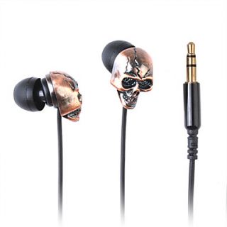 USD $ 3.99   Special Stylish Skull Earphones 1.2m Cord 3.5mm (Coppery