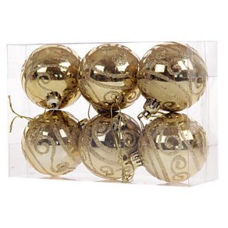 EUR € 3.95   kerst ornamenten goud pvc ballen (6 stuks), Gratis