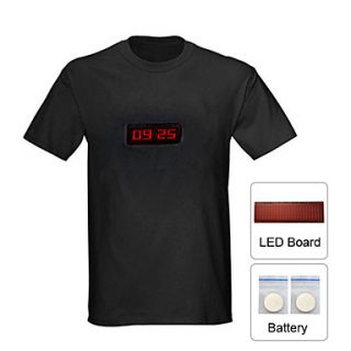 EUR € 25.75   LED T shirt med tid og programmerbart budskab display