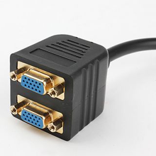 USD $ 10.49   One VGA Male to Dual VGA Female Adapter Cable (30cm