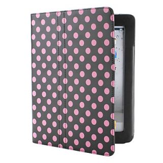 rosa runden Punkten Muster PU Lederetui mit Stativ für das neue iPad