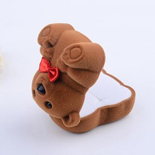 USD $ 3.19   Textile Made Bear Shaped Brown Jewelry Box,