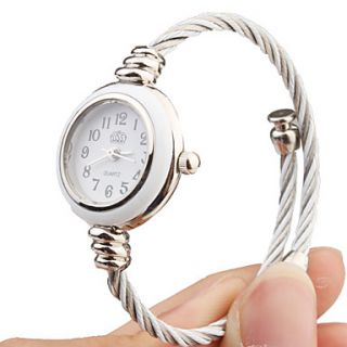 USD $ 5.19   Quartz Watch with Metal Rope Watch Strap   White Face