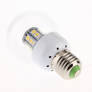 E27 5W 27x5050 SMD 450 500LM 3000 3500K Warm White Light LED Ball Bulb