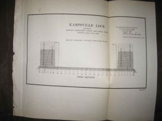 Fine Antique 1892 Kampsville Lock Illinois Calhoun County Map River