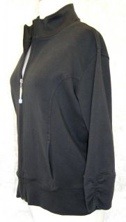 Fresh Produce Charcoal Zip Front Workout Jacket XL Yoga Fitness Ready
