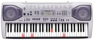 Casio LK92TV 61 Key Lighted Keyboard w TV Out Microphone Stand CD AC