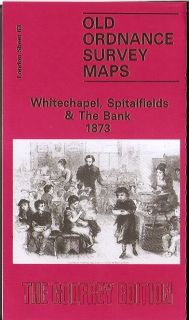 ORDNANCE SURVEY MAP WHITECHAPEL, SPITALFIELDS & THE BANK LONDON 1873