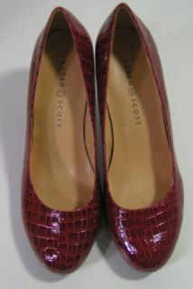 croc print pumps heels shoes size 8 m description karen scott new red