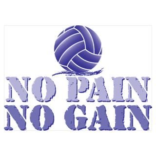 Wall Art  Posters  No Pain No Gain Volleyball