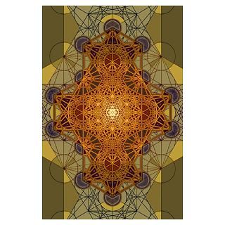 Sacred Geometry Metatrons Cube Mandala Two Poster