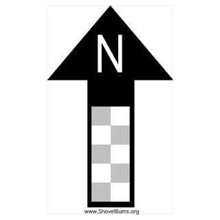 Wall Art  Posters  Archaeology north arrow Poster