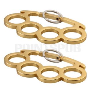 Gold Tone Carabiner Camp Spring Snap Clip Hook Keychain Climbing