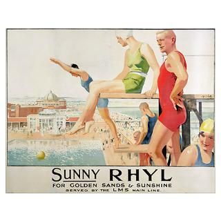 Poster advertising Sunny Rhyl (colour litho) Poster