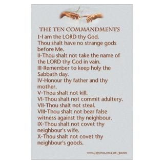 Wall Art  Posters  The Ten Commandments. Poster