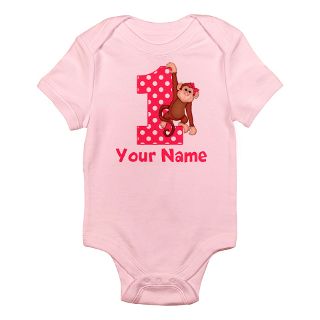 1St Gifts  1St Baby Clothing  First Birthday Girl Monkey Infant