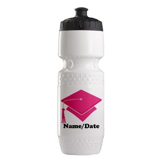 Personalized Pink Graduation Trek Water Bottle by classof_tshirts