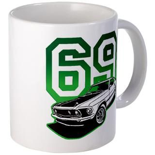 69 mustang in bullit green mug