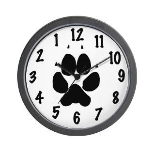 Backwards Paw Print Clock Wall Clock