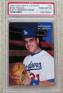 1994 Mothers Cookies Mike Piazza 3 Roy Dodgers PSA 10
