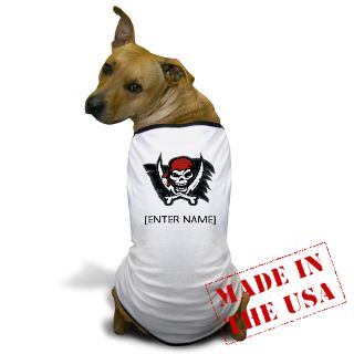 Beach Gifts  Beach Pet Apparel  Pirate Flag Personalize Dog T