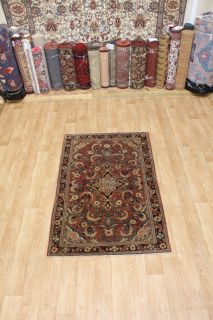 Traditional Floral Antique Kashan Persian Wool Oriental Area Rug