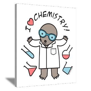 Wall Art  Canvas Art  I Heart Chemistry   Scientist