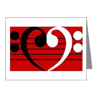 Bass Clef Thank You Note Cards