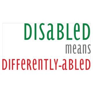 Wall Art  Posters  Disabled = Differently abled