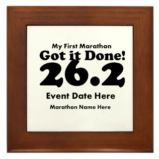 26.2 Gifts  26.2 Home Decor  My First Marathon Framed Tile