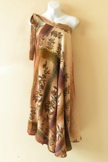 Vintage Silk Magic 34 Length Reversible Sarong Pareo Wrap Skirt Tube