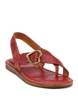 Lucky Brand Alicia Heart Thong Leather Sandals 5 5 Womens