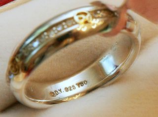 David Yurman Mens Wedding Band Ring Silver 18K Diamond 10 $1350