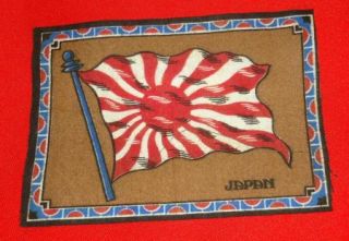 Cigarette Cigar Flannel Flag Felt Blanket Japan Flag Brown Background