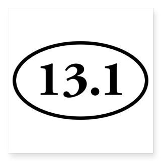 13.1 Gifts  13.1 Half Marathon Oval Sticker