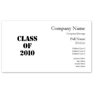 Class of 2010 Business Cards for $0.19