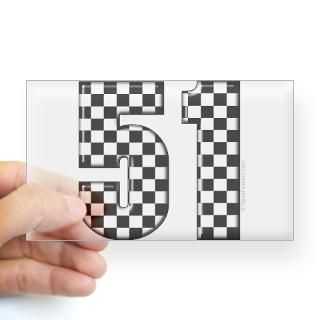 Checkered Number 41 Rectangle Decal for $4.25