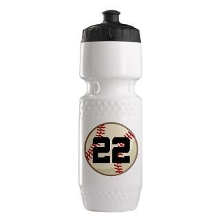 Baseball Player Number 22 Team Trek Water Bottle for $10.00