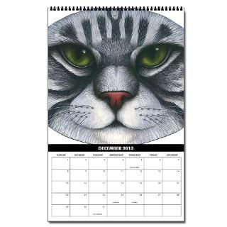 17x11 2009 2013 Wall Calendar #5 with 13 Cat Paintings by