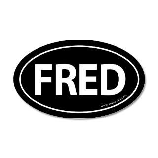 Fred 2008 Traditional Sticker  Black (Oval) for $15.00