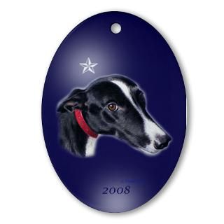 Greyhound Bingo Star 2008 Oval Ornament for $12.50