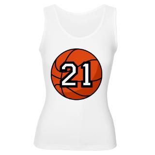 Basketball Player Number 21 Womens Tank Top for $24.00