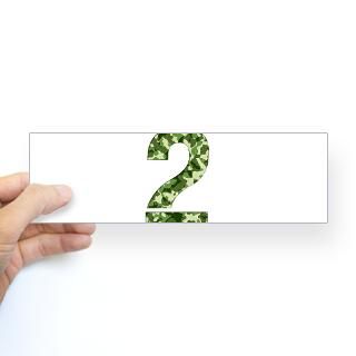 Number 2 Camo Bumper Sticker for $4.25