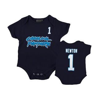 Newton Black Carolina Panthers Infant Reebok Name and Number Creeper
