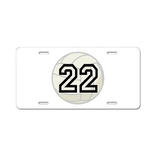 Volleyball Player Number 22 Aluminum License Plate for $19.50