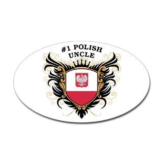 Number One Polish Uncle Oval Sticker by pridegiftshop