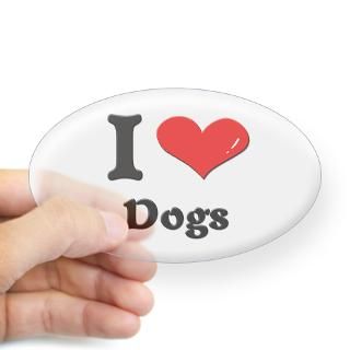 love dogs Oval Decal for $4.25
