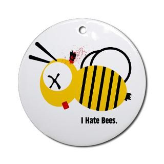 Hate Bees Holiday Ornament  KnowledgeULTRA Store  KnowledgeULTRA
